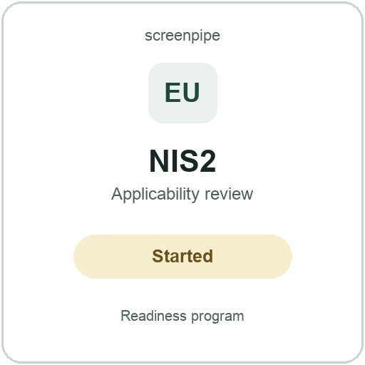 NIS2 applicability review badge